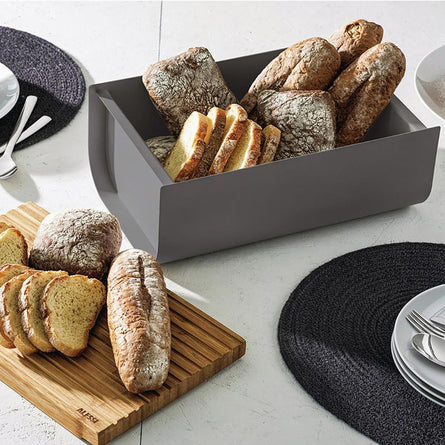 Alessi Mattina Bread Box, Dark Grey