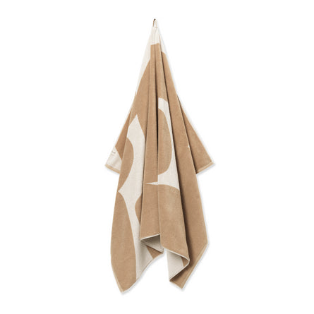 ferm LIVING Ebb Bath Sheet Towel, Sand/Off-white