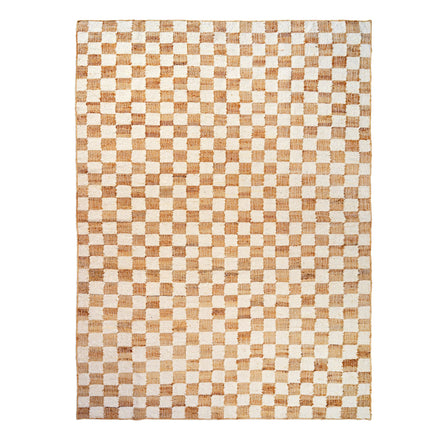 ferm LIVING Check Wool Jute Rugs & Runners, Off-white/ Natural, 200x300cm