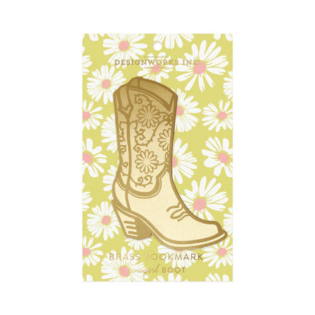 Designworks Ink Brass Bookmark, Cowgirl Boot