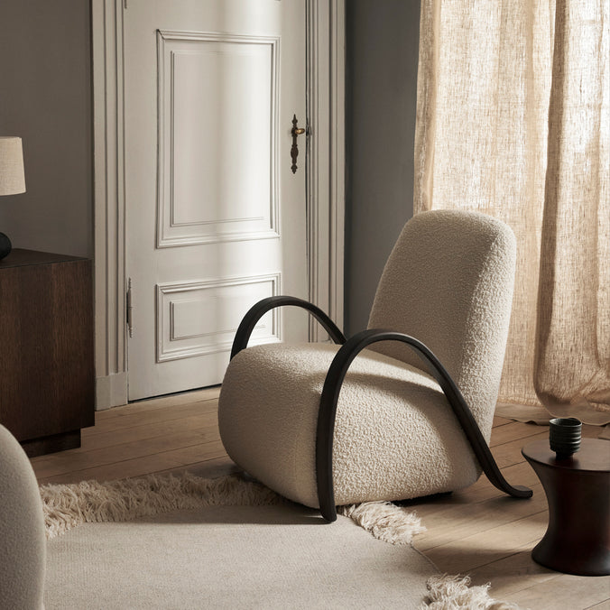 Ferm Living Buur Lounge Chair Nordic Bouclé - Off-white