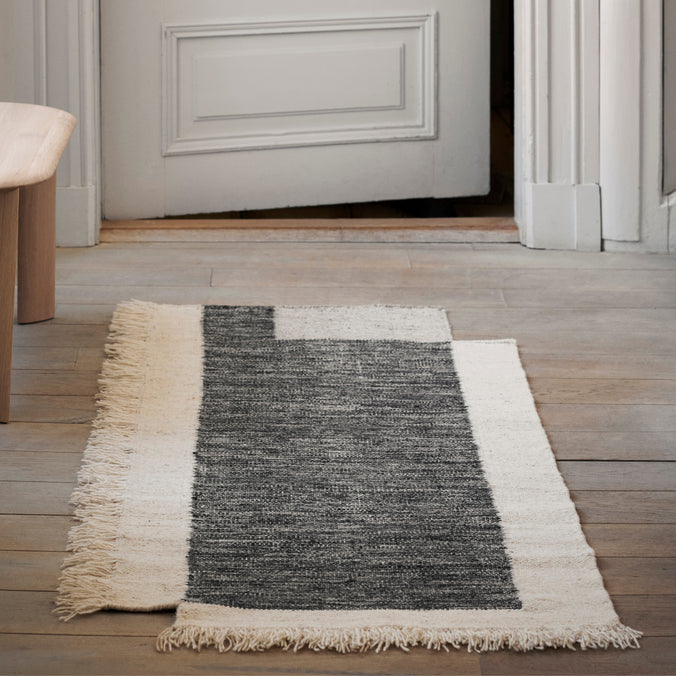 Ferm Living Counter Rug - Charcoal/Off-white