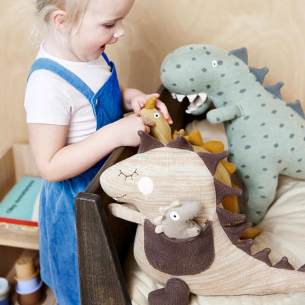 Oyoy Dina & Bobo Dinosaur Soft Toy, Beige