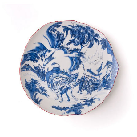 Seletti Classics on Acid Porcelain Dinner Plate, Blu Chioiserie Ø28cm