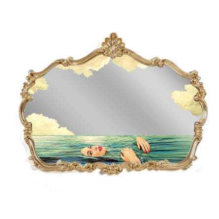 Seletti Wears Toiletpaper Baroque Mirror, Seagirl 90x120cm