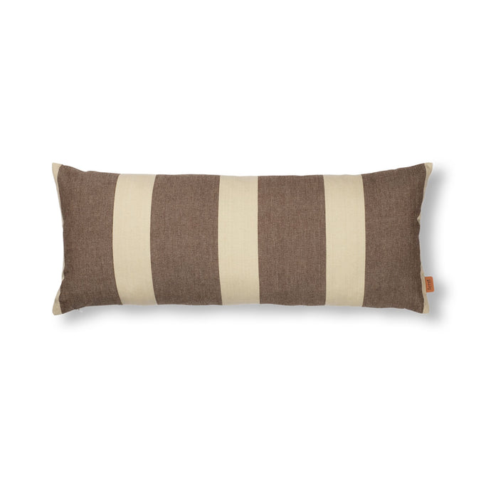 ferm LIVING Strand Long Cushion 72x30cm, Carob Brown/Parchment