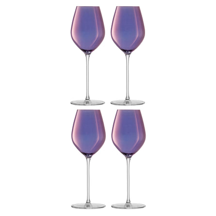 LSA Aurora Champagne Tulip Glass, 285ml Polar Violet, Set of 4