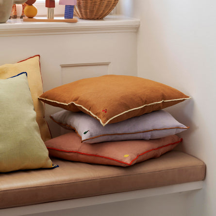 ferm LIVING Contrast Linen Cushion 40x40cm