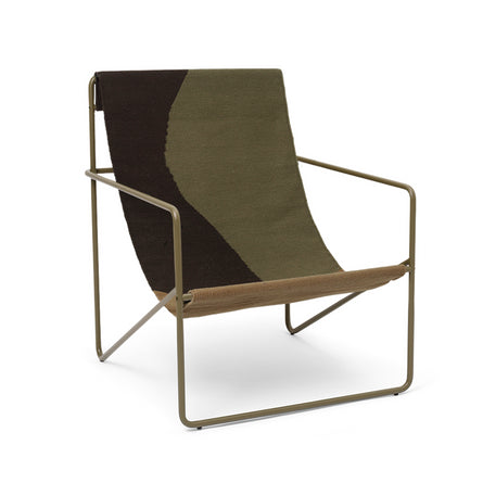 ferm LIVING Desert Lounge Chair - Olive/Dune