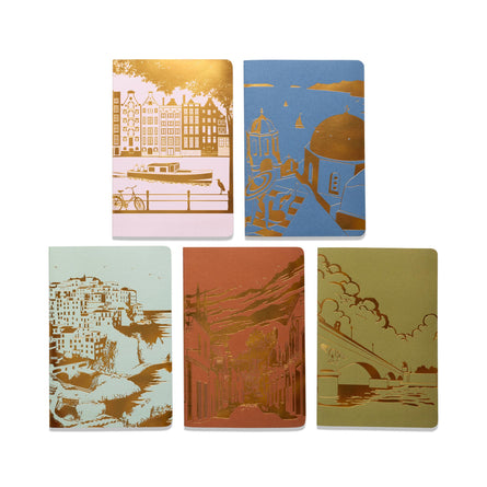 Designworks Ink Travel Notebooks, Set of 5