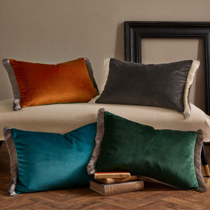 Graham & Brown Fringe Opulence Feather Filled Cushion, 40x60cm