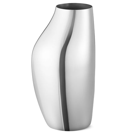 Georg Jensen Sky Vase 27cm, Mirror Polished Stainless Steel