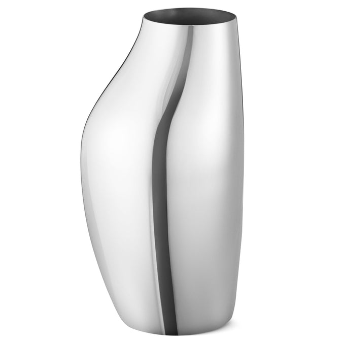 Georg Jensen Sky Vase 27cm, Mirror Polished Stainless Steel