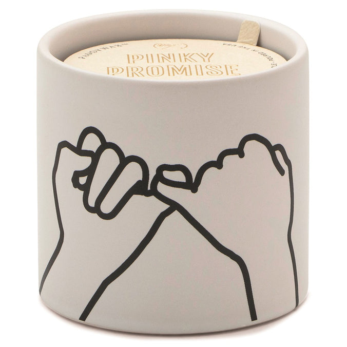 Paddywax  Impressions Fragranced Candle 63g in White Ceramic Jar - Pinky Promise - Wild Fig & Cedar