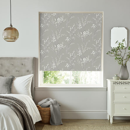 Laura Ashley Pussy Willow Steel Ready Made Roller Blind