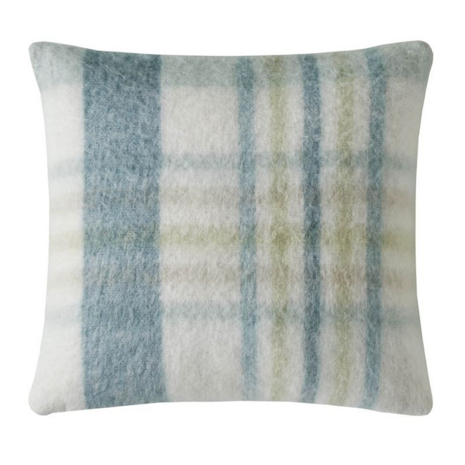 Laura Ashley Colton Check Newport Blue Feather Filled Cushion 50x50cm