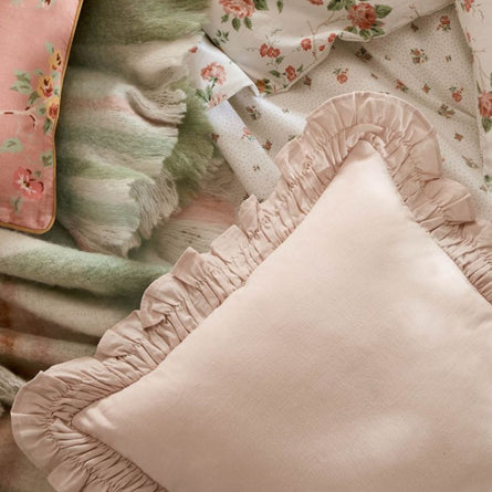 Laura Ashley Idina Blush Pink Feather Filled Cushion 45x45cm