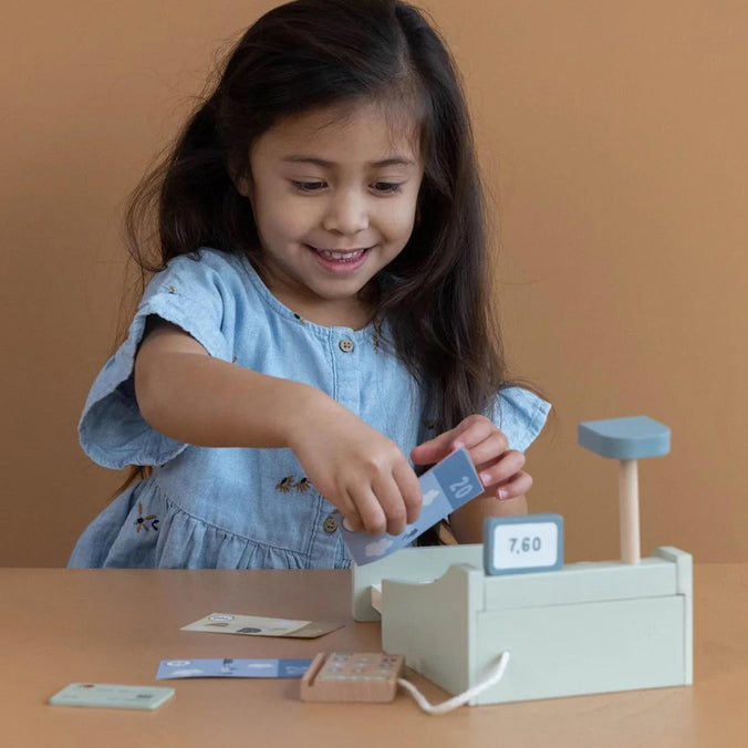 Little Dutch Wooden Children's Toy Cash Register With Scanner