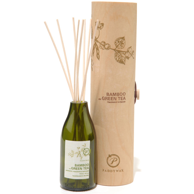 Paddywax Eco Green Fragrance Diffuser 118ml in Recycled Glass Bottle