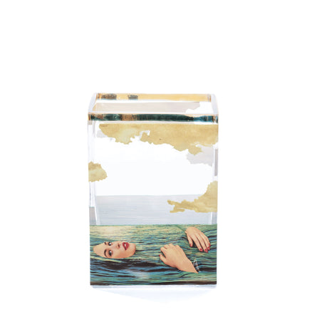 Seletti Wears Toiletpaper Glass Vase H14cm, Sea Girl