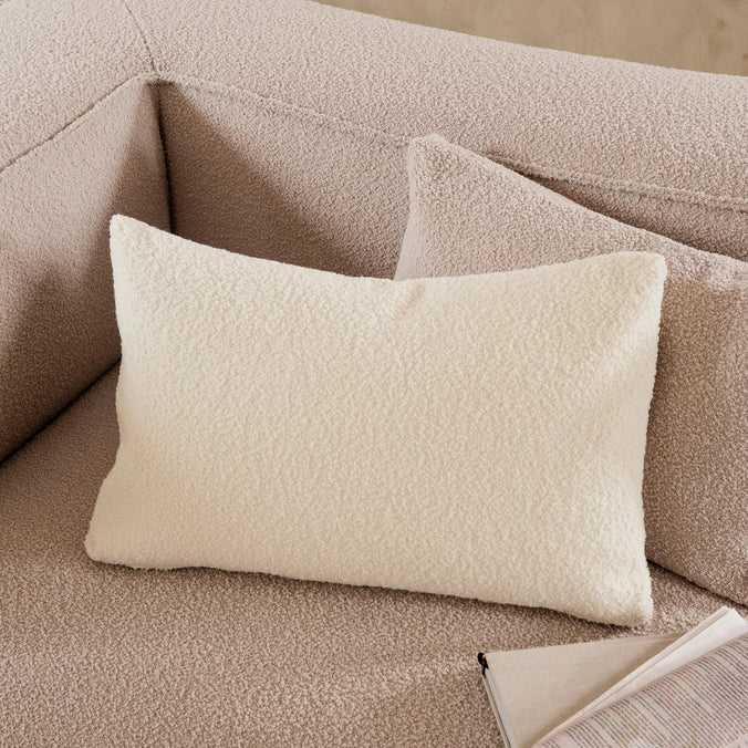 Ferm Living Clean Cushion, Wool Boucle 60x40cm, Off White