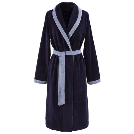 BOSS Home Lord Women's Cotton Dressing Gown, Navy Blue