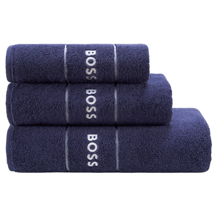 BOSS Home Plain Towels, Navy