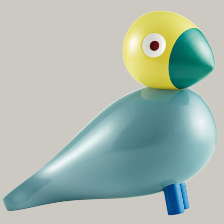 Kay Bojesen Birds Songbird, Turquoise/Yellow