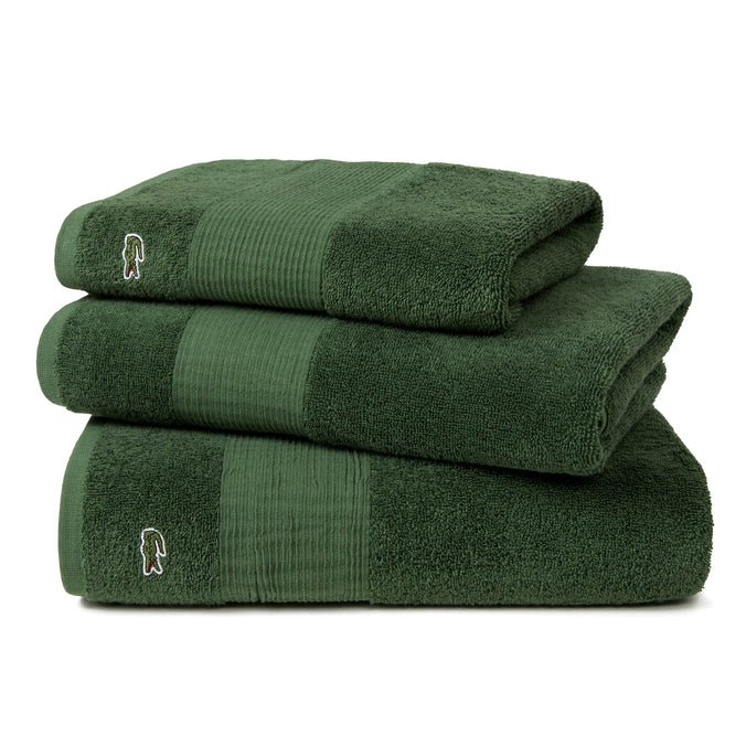 Lacoste Le Croco Towels, Green