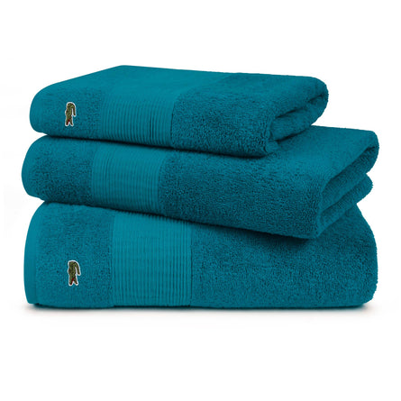 Lacoste Le Croco Towels, Sormiou (Cyan Blue)