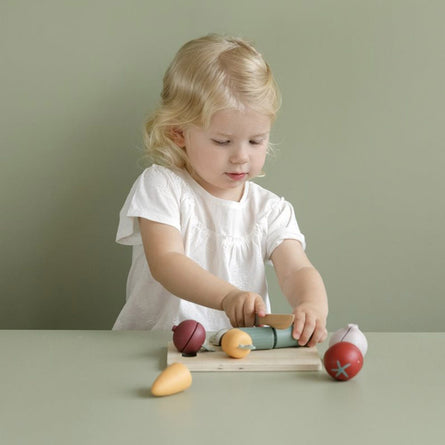 Little Dutch Wooden Children's Toy Cutting Vegetables