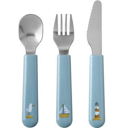 Mepal x Little Dutch Children's Cutlery Set Mio, 3pcs, Sailor's Bay
