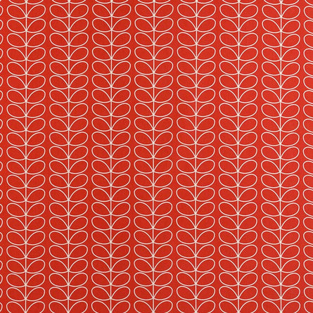Orla Kiely Linear Stem Fabric, Tomato