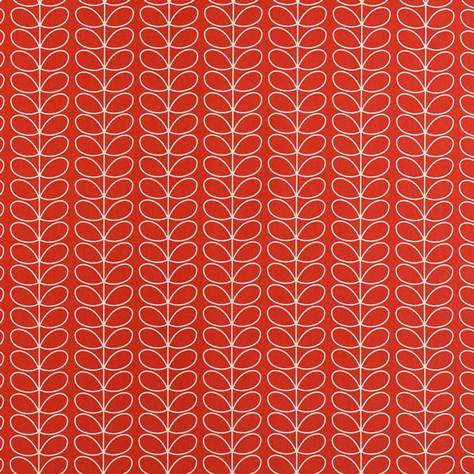 Orla Kiely Linear Stem Fabric, Tomato