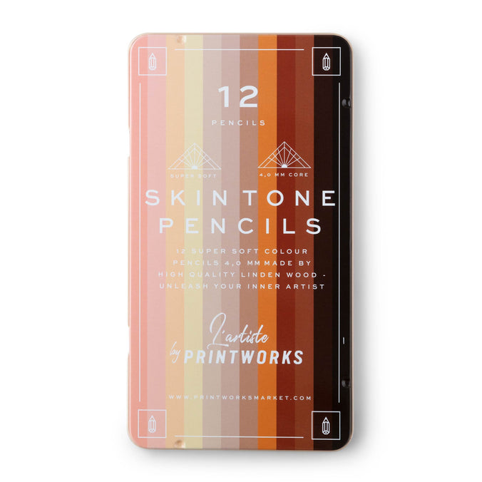 Printworks 12 Coloured Pencils - Metallic - Playpolis