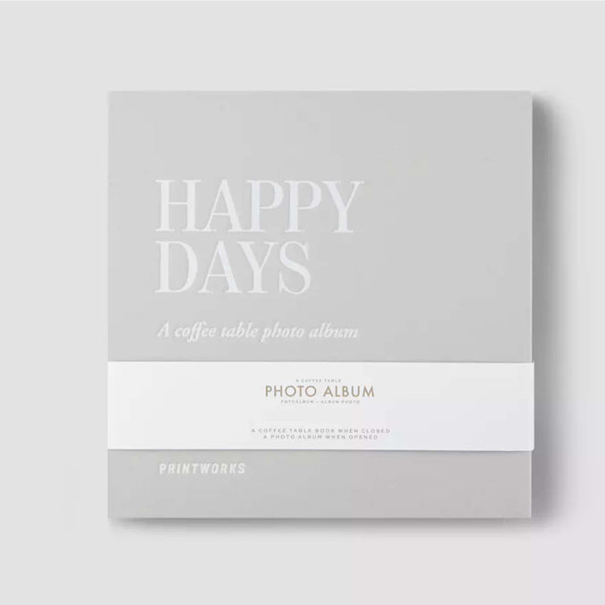 Printworks Photo Album, Happy Days Small, Grey