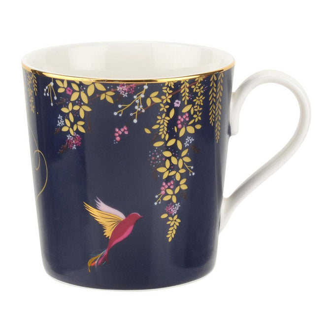 Sara Miller Chelsea Collection Hummingbird Mug - Navy 0.34L