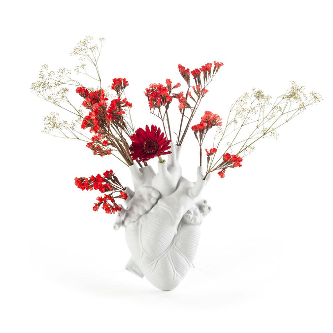 Seletti Love in Bloom, Porcelain Heart Vase