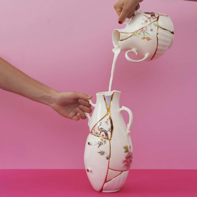 Seletti Kintsugi Porcelain Vase, H19cm