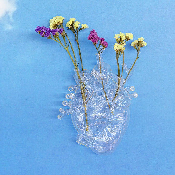 Seletti Love in Bloom Heart Vase, Glass
