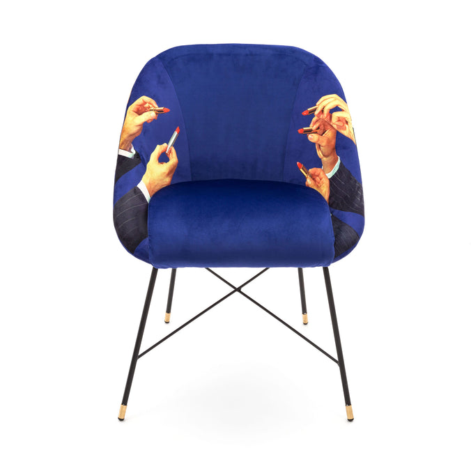 Seletti Wears Toiletpaper Padded Chair, 60x50cm h72cm, Lipsticks   