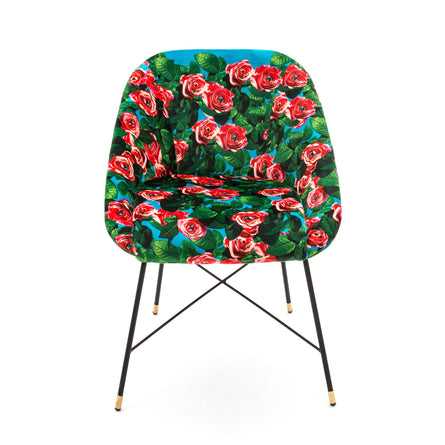 Seletti Wears Toiletpaper Padded Chair, 60x50cm h72cm, Roses  