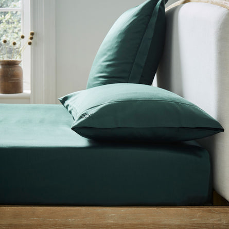 Ted Baker Plain Dye Bedding Collection, Forest Green